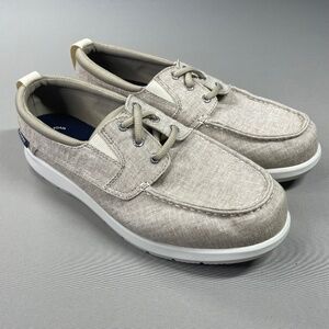 NEW Sperry Shoes Mens 10 tan canvas top sider plush step bow rider boat dock